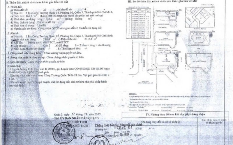Bán tòa nhà 2Bis Công trường quốc tế, Quận 3. Diện tích : 15 x 26 / 2 Hầm 8 TầnG/ 1.200TY